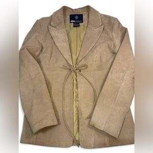 VTG Blue Asphalt Women's Tan Leather Jacket